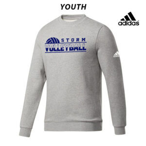 Camanche Volleyball Adidas YOUTH Fleece Crewneck Sweatshirt- MedGrey Heather