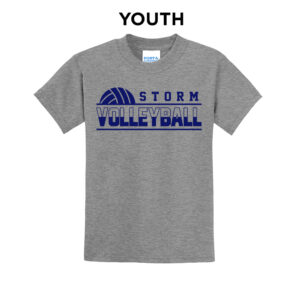 Camanche Volleyball Youth Short Sleeve Tee-Heather Grey