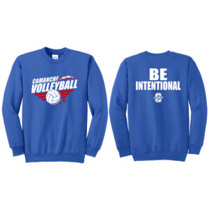Camanche Volleyball Unisex Fleece Crewneck Sweatshirt-Royal