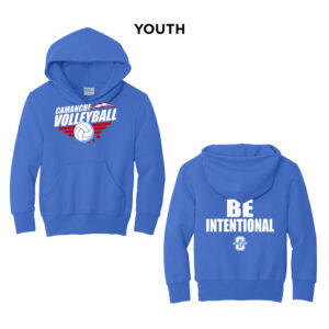 Camanche Volleyball Youth Fleece Hooded Sweatshirt-Royal
