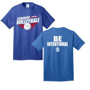 Camanche Volleyball Unisex Short Sleeve Tee-Heather Royal