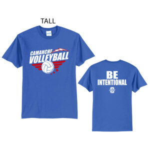 Camanche Volleyball Tall Cotton Short Sleeve Tee-Royal