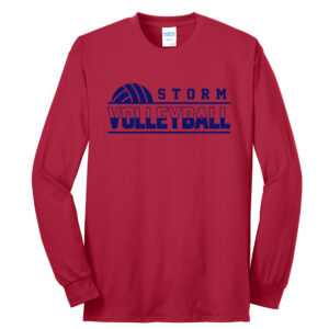 Camanche Volleyball Unisex Cotton Long Sleeve Tee-Red