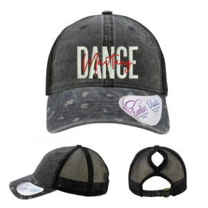 DCG Dance Infinity Her Women’s Printed Visor with Mesh Back Cap-Black/Black Leopard