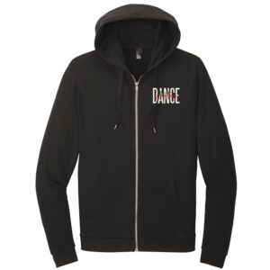 DCG Dance Unisex Perfect Triblend Fleece Full Zip Hoodie-Black