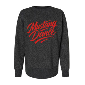 DCG Dance LAT Women’s Weekend Fleece Crewneck Sweatshirt-Black Leopard