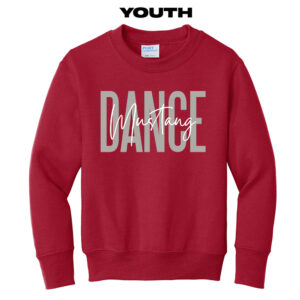 DCG Dance Youth Fleece Crewneck Sweatshirt-Red