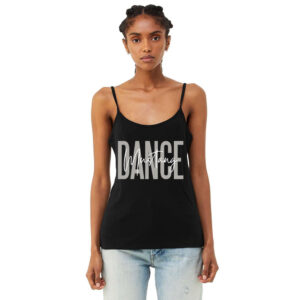 DCG Dance Bella and Canvas Ladies’ Micro Rib Spaghetti Strap Tank-Black