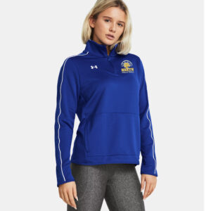 DN Volleyball Under Armour Women Command Warm Up 1/4 Zip-Royal/White
