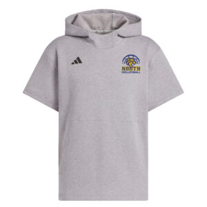 DN Volleyball Adidas Men Dugout NWV Short Sleeve Hoodie- Grey
