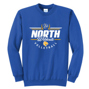 DN Volleyball Unisex Core Fleece Crewneck Sweatshirt-Royal
