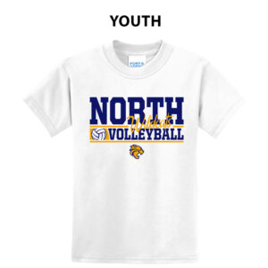DN Volleyball Youth Short Sleeve Tee-White