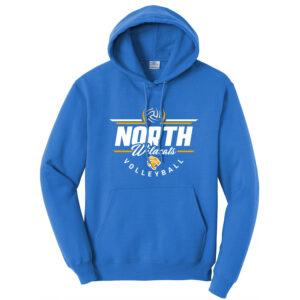 DN Volleyball Unisex Fleece Hooded Sweatshirt-Royal