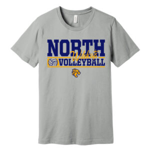 DN Volleyball Bella and Canvas Unisex Short Sleeve Tee-Silver