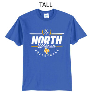 DN Volleyball Tall Cotton Short Sleeve Tee-Royal