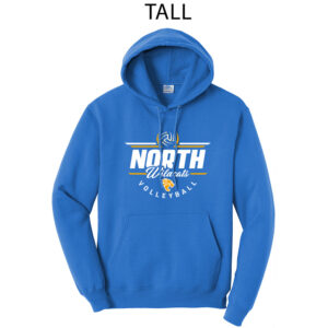 DN Volleyball Tall Hooded Sweasthirt-Royal