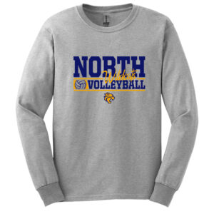 DN Volleyball Unisex Cotton Long Sleeve Tee-Ash
