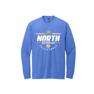 DN Volleyball Unisex Premium Long Sleeve Tee-Heathered Royal
