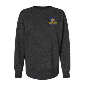 DN Volleyball LAT Women’s Weekend Fleece Crewneck Sweatshirt-Black Leopard