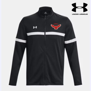 DW Football Under Armour Men’s Team Knit Warm Up Full Zip-Black/White