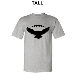 DW Football Tall Cotton Short Sleeve Tee-Grey