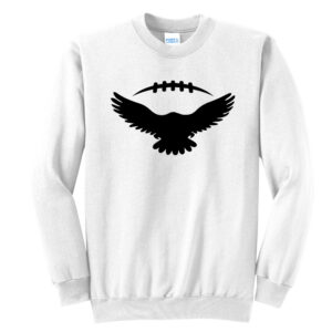 DW Football Unisex Fleece Crewneck Sweatshirt-White