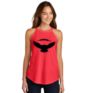 DW Football District Made Ladies Perfect Tri Rocker Tank-Red Frost