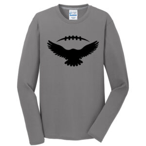 DW Football Men Long Sleeve Essential Blended Performance Tee-Medium Grey