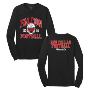 DW Football Unisex Cotton Long Sleeve Tee-Black