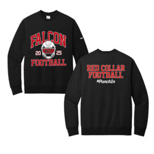 DW Football Nike Club Fleece Sleeve Swoosh Crew Adult-Black