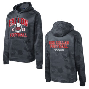 DW Football Sport-Tek Sport-Wick CamoHex Fleece Hooded Pullover Adult-Dark Grey Smoke