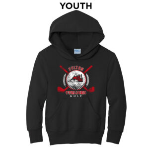 Fulton Golf Youth Fleece Hooded Sweatshirt-Black