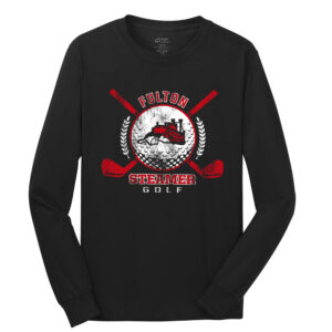 Fulton Golf Unisex Cotton Long Sleeve Tee-Black