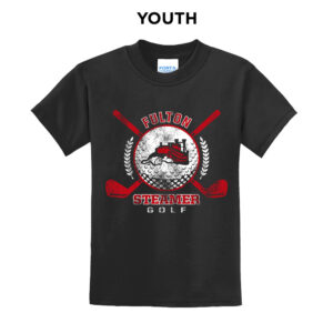 Fulton Golf Youth Short Sleeve Tee-Black