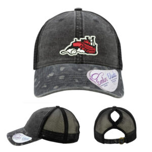 Fulton Infinity Her Women’s Printed Visor with Mesh Back Cap-Black/Black Leopard