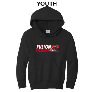 Fulton Youth Fleece Hooded Sweatshirt-Black