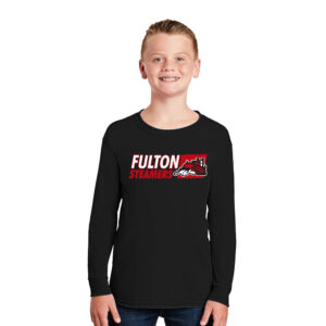 Fulton Youth Cotton Long Sleeve Tee-Black