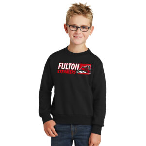 Fulton Youth Fleece Crewneck Sweatshirt-Black