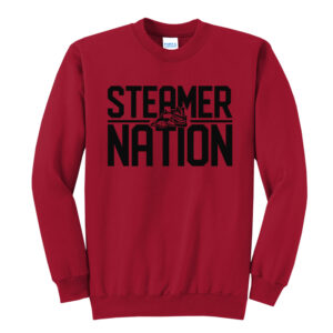 Fulton Unisex Fleece Crewneck Sweatshirt-Red
