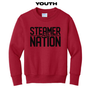 Fulton Youth Fleece Crewneck Sweatshirt-Red