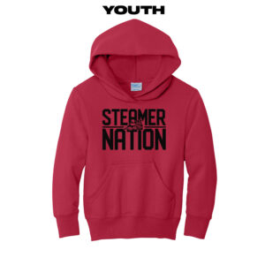 Fulton Youth Fleece Hooded Sweatshirt-Red