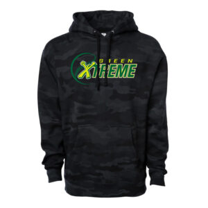 Xtreme Softball Independent Trading Co.Camo Pattern  Hooded Pullover Sweatshirt Unisex-Black Camo