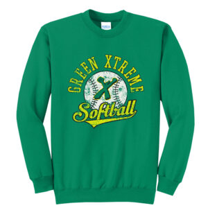 Xtreme Softball Unisex Fleece Crewneck Sweatshirt-kelly