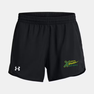 Xtreme Softball Women’s UA Fly-By Unlined 3″ Shorts-Black
