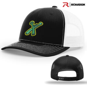 Xtreme Softball Richardson Pro Crown Mesh Back Adjustable back cap Split-Black/White