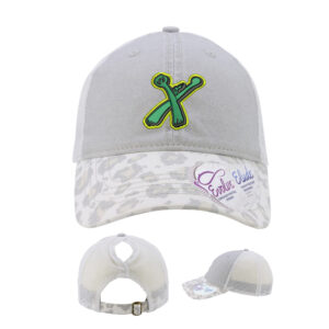 Xtreme Softball Infinity Her Women’s Printed Visor with Mesh Back Cap-Grey Snow Leopard