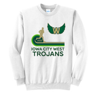 West Unisex Fleece Crewneck Sweatshirt-White