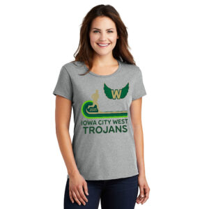 West Ladies Premium Cotton fashion fit T-Heather Grey