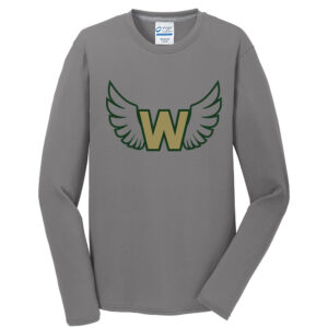 West Men Long Sleeve Essential Blended Performance Tee-Medium Grey