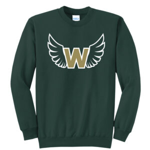 West Unisex Fleece Crewneck Sweatshirt-Dark Green